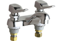 Chicago 802-V336ABCP Hot and Cold Water Metering Sink Faucet