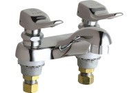 Chicago 802-VE2805-336ABCP Hot and Cold Water Metering Sink Faucet
