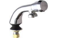 Chicago 807-665PSHABCP Single Inlet Metering Sink Faucet