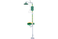 Haws 8200 Omni-Flo Combination Drench Shower & Eye/Face Wash (with Plastic Receptor and AXION MSR Showerhead) (Discontinued)