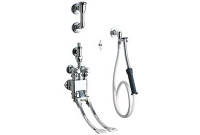 Chicago 910-G777-19KCP Wall Mounted Pedal Valve Bed Pan Cleaner