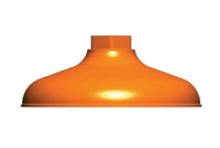 Guardian AP450-032ORG-R 10" Orange ABS Plastic Shower Head with 20 GPM Flow Control and 1" Hex Bushing