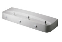 Elkay EDFPVR320RFPK Premium Composite, Freeze Resistant, NON-REFRIGERATED Three Station In-Wall Drinking Fountain