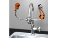 Guardian G1101 EyeSafe-X Faucet-Mounted Eyewash (with Adjustable Aerated Outlet Sprayheads)