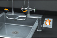 Guardian G1893 Deck-Mounted Stainless Steel Eyewash (Right Hand)