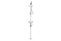 Guardian G1995 Stainless Steel Combination Drench Shower & Eye/Face Wash