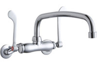 Elkay LK945AT12T6T Wall Mount Faucet, 3"-8" Adjustable  Centers
