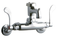 Elkay LK945BP03T4T Wall Mount Faucet, 3"-8" Adjustable  Centers