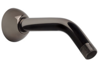 Speakman S-2500-BLK 7" Brass Arm & Flange w/ 1/2" MNPT Inlet & Outlet - Black