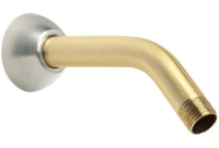 Speakman S-2500-SBA-SCF 7" Brass Arm & Flange w/ 1/2" MNPT Inlet & Outlet - Brushed Brass & Brushed Chrome
