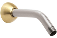Speakman S-2500-SCA-SBF 7" Brass Arm & Flange w/ 1/2" MNPT Inlet & Outlet - Brushed Chrome & Brushed Brass 