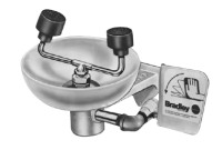 Bradley S19-220TPT Eye/Face Wash (with Stainless Steel Receptor, Tailpiece, and P-Trap)