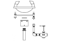 Speakman SE-411 Wall-Mounted Eye/Face Wash (with Rectangular Plastic Receptor)