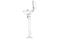Speakman SE-491-CV Pedestal-Mounted Eye/Face Wash (with Stainless Steel Receptor and Stainless Steel Cover)
