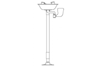Speakman SE-491-SS Pedestal-Mounted Stainless Steel Eye/Face Wash (with Stainless Steel Receptor)