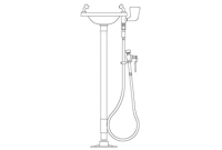 Speakman SE-536 Pedestal-Mounted Eyewash (with Rectangular Plastic Receptor)