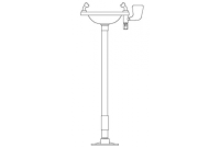 Speakman SE-544 Pedestal-Mounted Eyewash (with Rectangular Plastic Receptor)