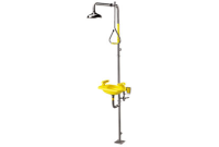 Speakman SE-621 Combination Drench Shower & Eye/Face Wash (with Rectangular Plastic Receptor and Impeller Action Showerhead)