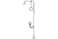 Speakman SE-696 Combination Drench Shower & Eye/Face Wash (with Plastic Receptor)