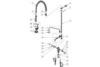 T&S Brass B-0113-ADF-B Series Pre-Rinse Parts Breakdown