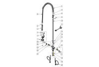 T&S Brass B-0113-B Series Pre-Rinse Parts Breakdown