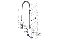 T&S Brass B-0133-B Series Pre-Rinse Units Parts Breakdown