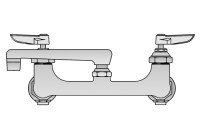 T&S Brass B-0234-BST Double Pantry Faucet