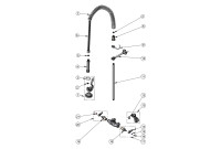 T&S Brass B-2261-B Series Pre-Rinse Parts Breakdown