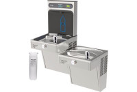 Halsey Taylor HydroBoost HTHB-HVRGRN8BL-WF GreenSpec Filtered Vandal-Resistant Dual Drinking Fountain with Bottle Filler