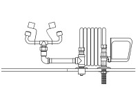 Bradley S19-240E Deck-Mounted Combination Drench Hose & Eyewash (Discontinued)
