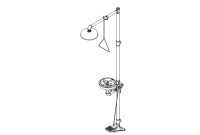 Bradley S19-310SPR Hand/Foot-Operated Eye/Face Wash