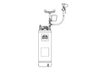 Bradley S19-680 Portable Pressurized Tank 5 Gallon (with Eyewash and Drench Hose 8') (Discontinued)