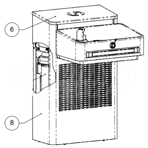 Haws 1201S Drinking Fountain Parts Breakdown