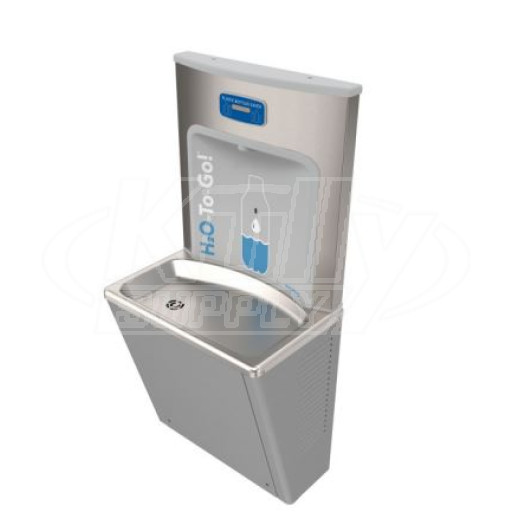Murdock BFEZG168-BCD EZReach Surface Mount Sensor Operated Gray Refrigerated Bottle Filler with Bottle Count