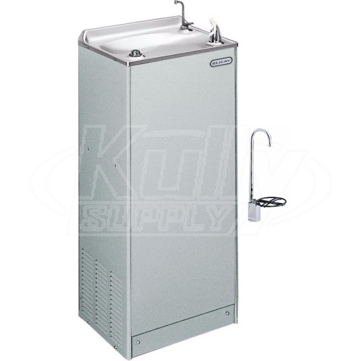 Elkay EFHA8LFP1Z Drinking Fountain with Glass Filler, Foot Pedal and Hot Water Tap