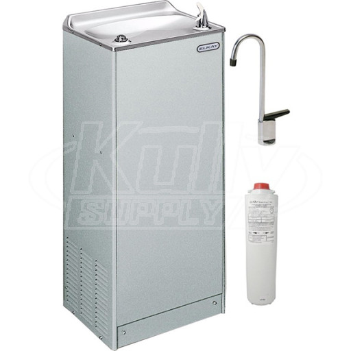  Elkay LFAE8SF1Z Filtered Stainless Steel Drinking Fountain with Glass Filler