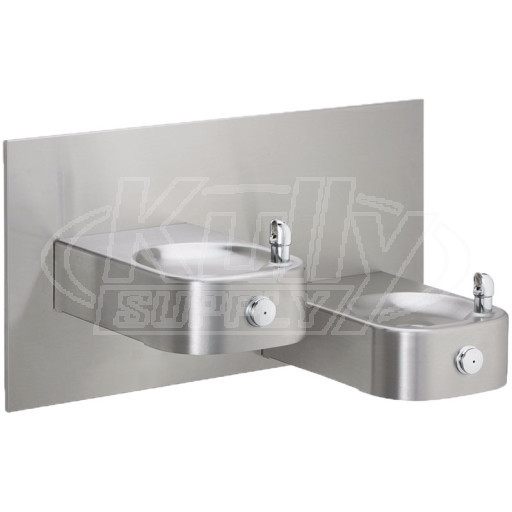 Elkay EHW217FPK Freeze Resistant, NON-REFRIGERATED Heavy Duty Vandal-Resistant In-Wall Dual Drinking Fountain
