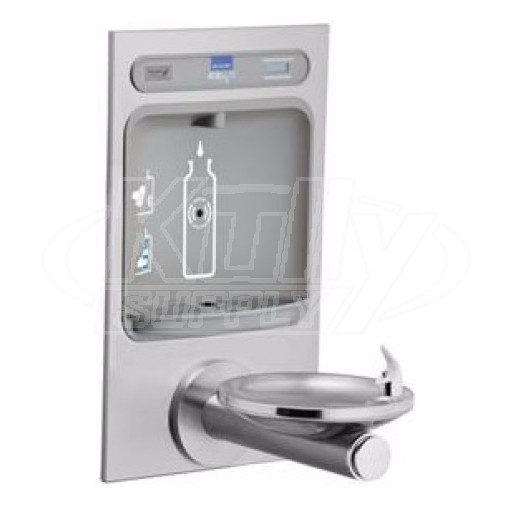 Elkay EZH2O EZWS-EDFPBM114K NON-REFRIGERATED Bottle Filling Station with Stainless Steel Integral SwirlFlo Fountain