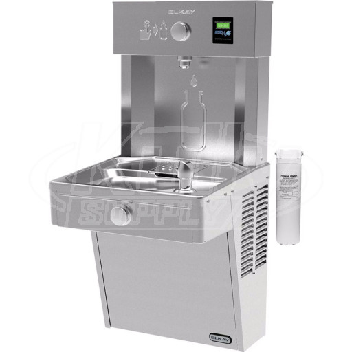 Halsey Taylor HydroBoost HTHBHVR8 Filtered Heavy Duty Vandal-Resistant Drinking Fountain with Bottle Filler