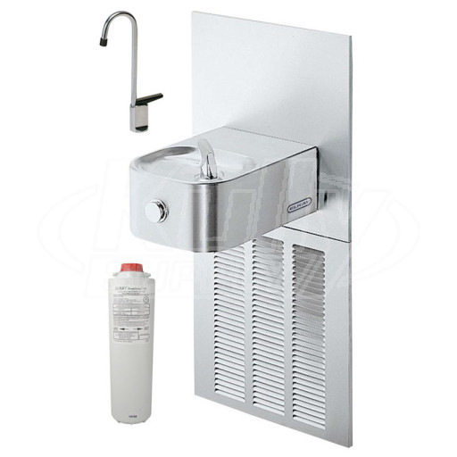 Elkay LNFEM8FK Filtered In-Wall Drinking Fountain with Glass Filler