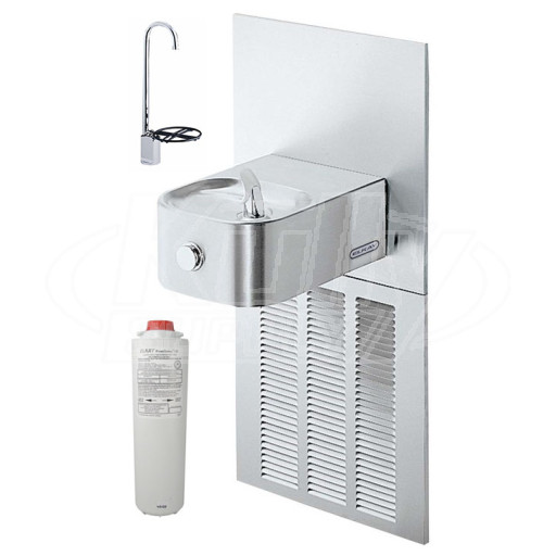 Elkay LNFEM8FK Filtered In-Wall Drinking Fountain with Glass Filler