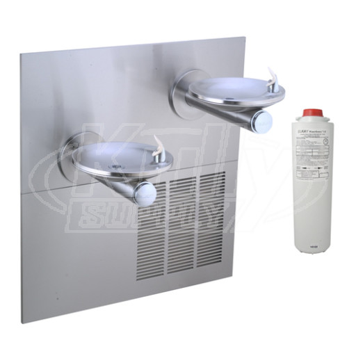 Elkay LRPBGRNM28RAK GreenSpec Filtered In-Wall Dual Drinking Fountain