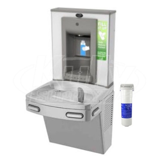 Oasis PGF8SBF Filtered Stainless Steel Drinking Fountain with Manual Bottle Filler