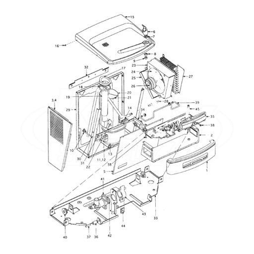 Oasis P8AM, PAM Drinking Fountain Parts Breakdown