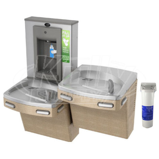 Oasis PGF8EBFSL Filtered Dual Drinking Fountain with Bottle Filler