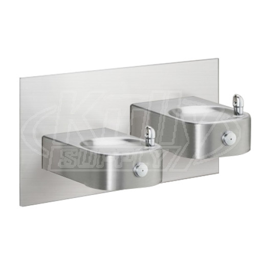 Elkay EHW217RAC NON-REFRIGERATED In-Wall Dual Drinking Fountain with Vandal-Resistant Bubbler