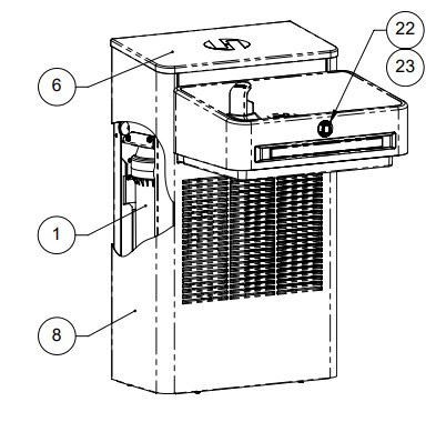 Haws 1201SF & 1201SFH Drinking Fountain Parts Breakdown