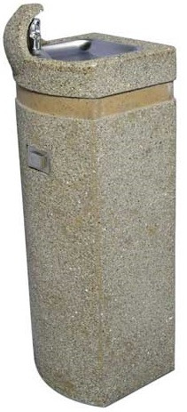 Murdock GVF19 Concrete Pedestal Mount Square Outdoor Drinking Fountain
