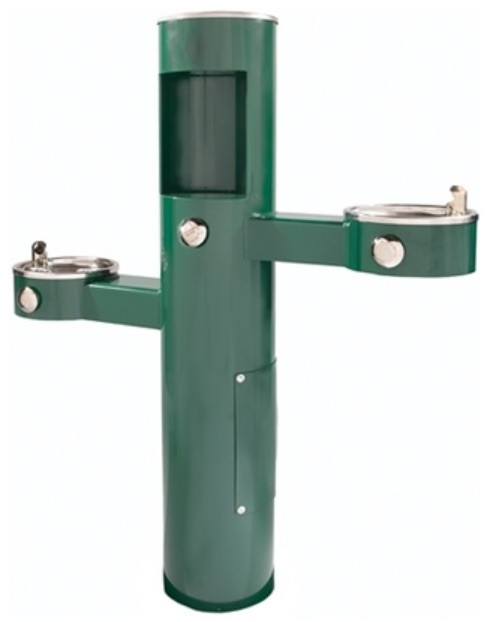 Most Dependable 10145SMFA Black Outdoor Bottle Filling Station with Jug Filler & Pet Bowl