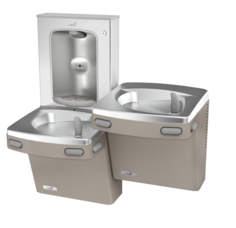 Oasis PG8SBFSL Bi-Level Sandstone Refrigerated Versacooler II w/ Sports Bottle Filler